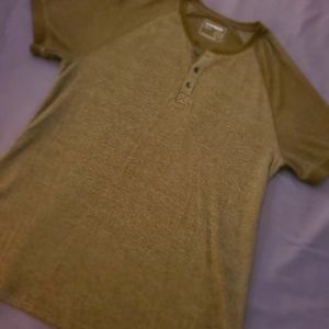 Express Olive Green Henley Shirt